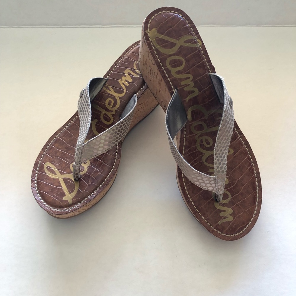 Sam Edelman Tan Romy Platform Flip-flops